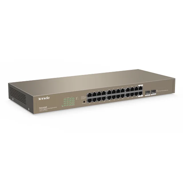 24 Gigabit portok, 2 Gigabit SFP portok váltása - TENDA TND-TEG1024F