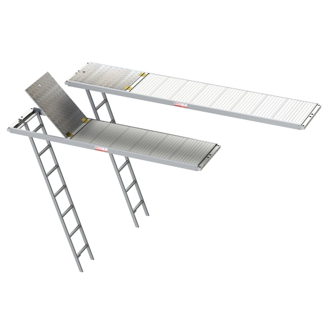 Aluminum platform with hatch and ladder