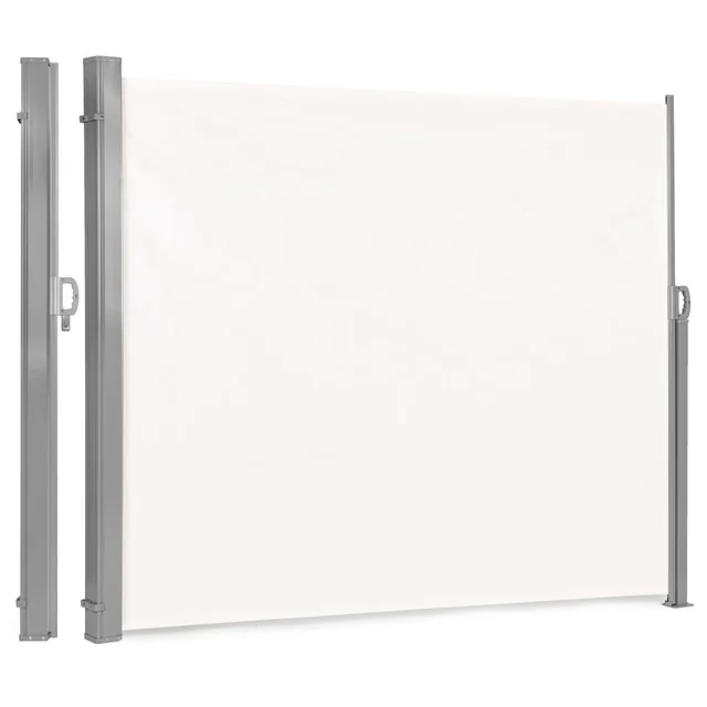 Folding side awning, roller blind, screen for the garden, terrace, beige