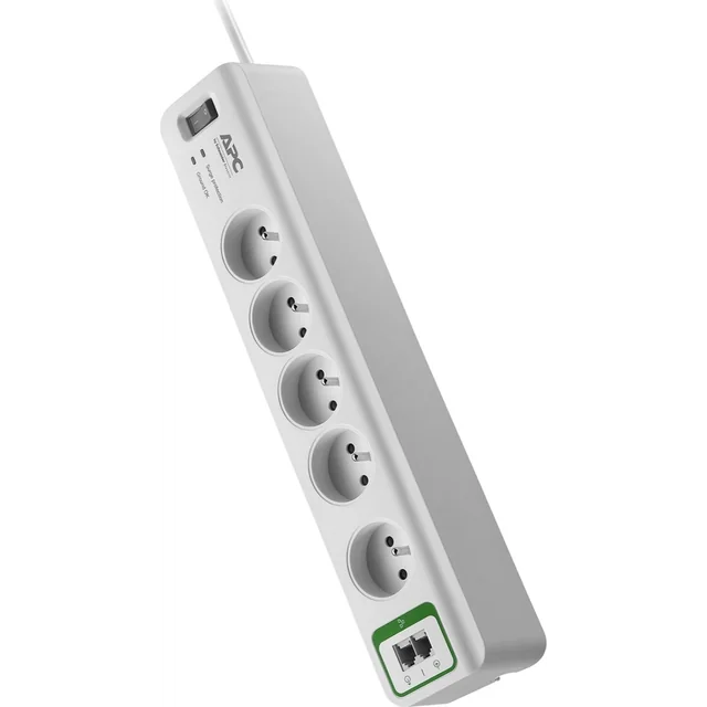 APC Essential surge protection power strip 5 sockets 1.8 m white (PM5T-FR)