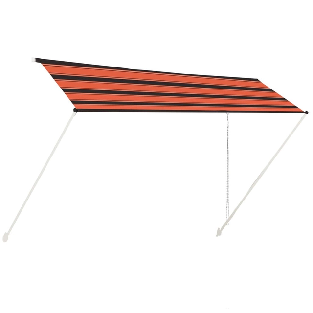 Rolled awning, 400x150 cm, orange-brown