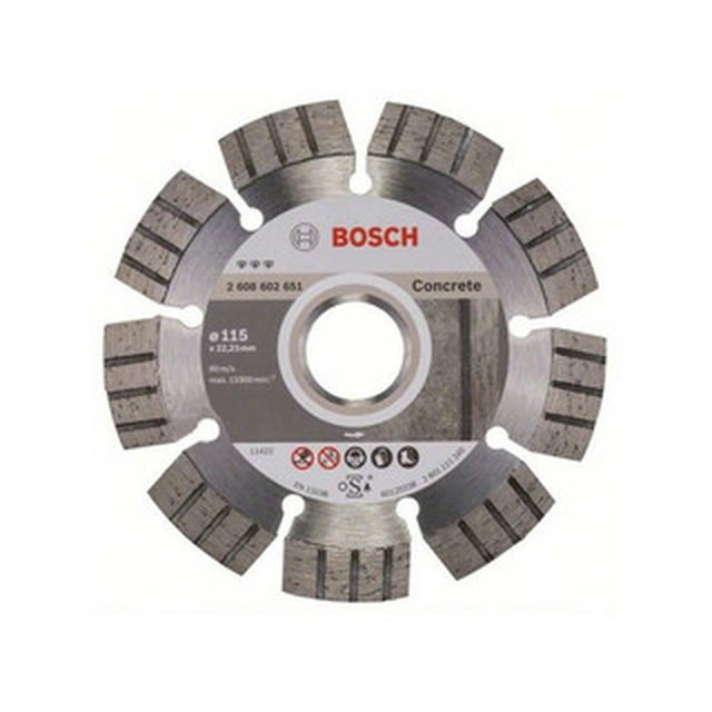 Bosch Best for Concrete diamond cutting disc 115 x 22,23 mm