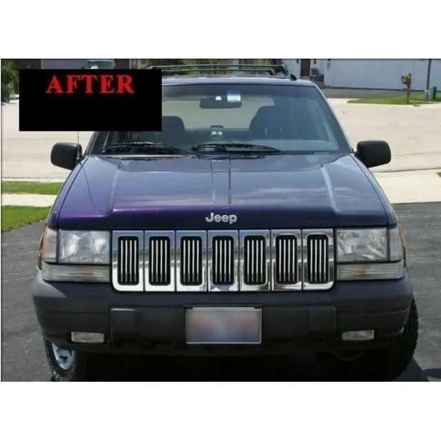 1993-1998 JEEP GRAND CHEROKEE- Chrome strips, chrome grill