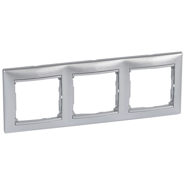 Cover frame for domestic switching devices Legrand 770153 Aluminium Plastic