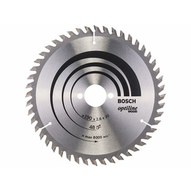 Bosch circular saw blade 190 x 30 mm | number of teeth: 48 db | cutting width: 2,6 mm