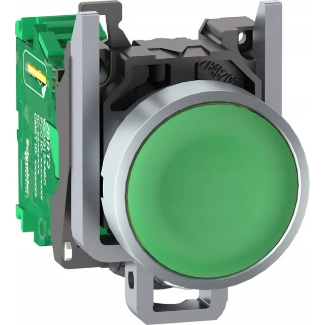 Schneider Electric Harmony XB4R Wireless and batteryless button head with transmitter Green Metal ZB4RTA3