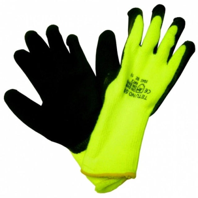 Pracovní rukavice s latexovou rukavicí podšitou žlutou XXL / 11"