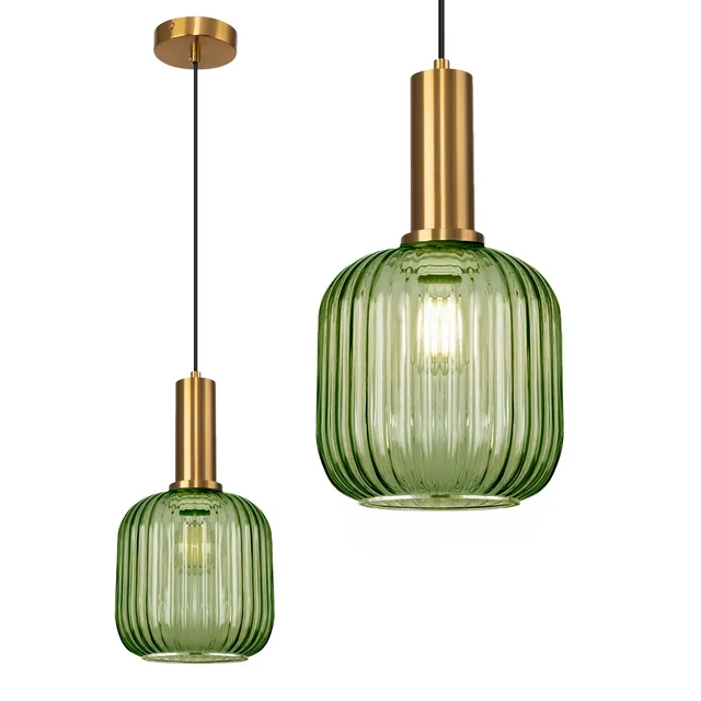 Hanging Glass Ceiling Lamp APP462-1CP Green