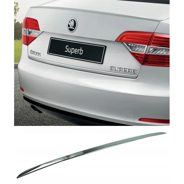 Skoda SUPERB II Sedan - CHROME STRIP ON THE LAP