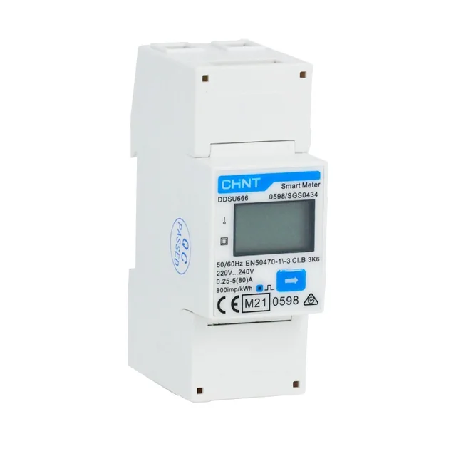 Smartmeter DEYE Single-phase DDSU666 230V 5(80)A 2P, CHiNT