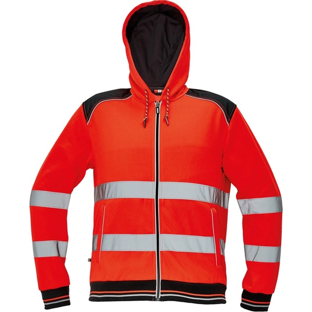 ČERVA Sweatshirt KNOXFIELD HI-VIS Size: 3XL, Color: red