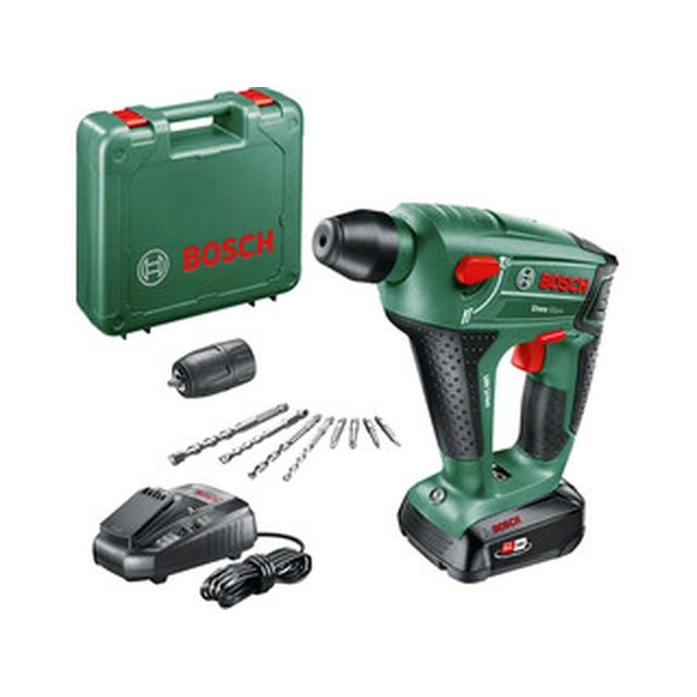 Bosch Uneo Maxx cordless hammer drill 18 V | 0,6 J | In concrete 10 mm | 1,4 kg | Carbon brush | 1 x 2,5 Ah battery + charger | In a suitcase