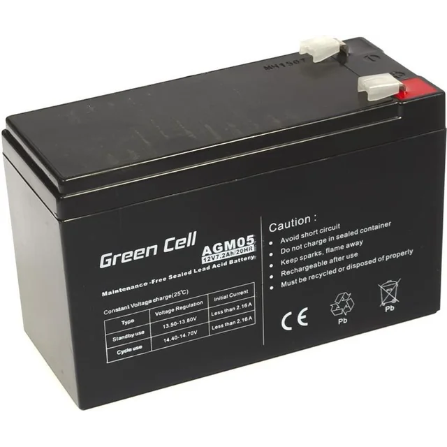 Green Cell Battery 12V/7.2Ah (AGM05)