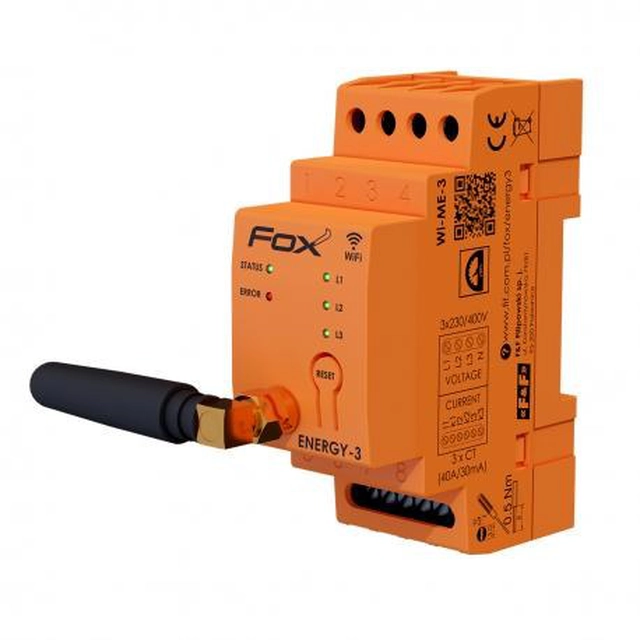 3-fazowy energiankulutuksen valvonta wi-fi ENERGY 3 FOX F&amp;F