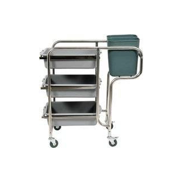 3-SHELF WALER'S TROLLEY WITH 5 BOXES