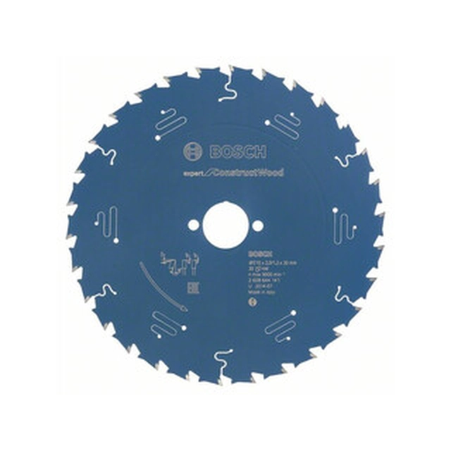 Bosch circular saw blade 210 x 30 mm | number of teeth: 30 db | cutting width: 2 mm