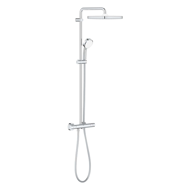Stationary shower system Grohe Tempesta Cosmopolitan 250, Cube square head, with thermostatic faucet