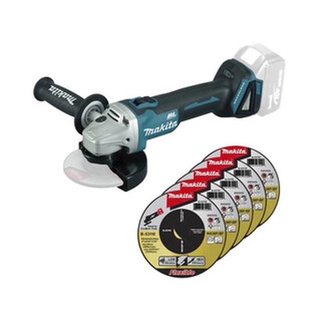 Makita DGA504ZX2 cordless angle grinder 18 V | 125 mm | 8500 RPM | Carbon Brushless | Without battery and charger | In a cardboard box