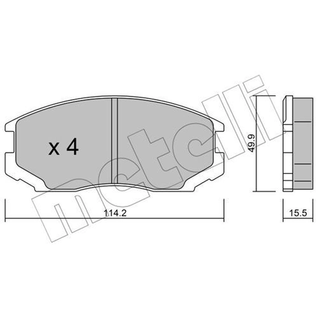 METELLI 22-0221-0 disc brake pad set