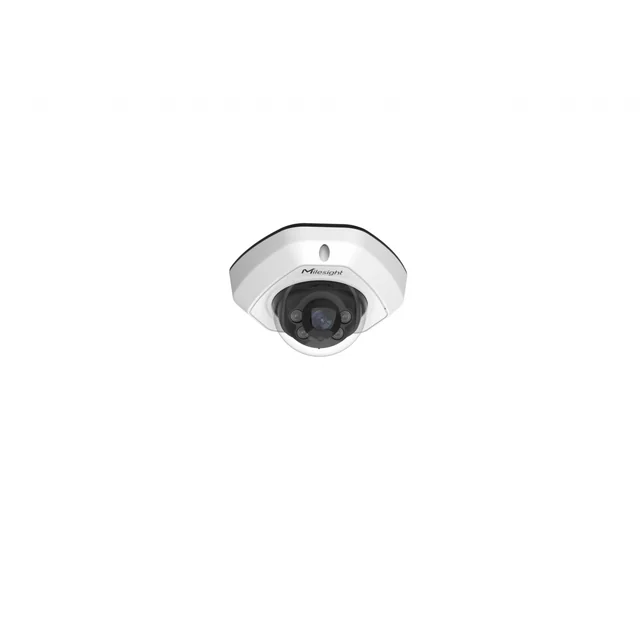 Mini Dome IP Surveillance Camera 2 Megapixels Lens 2.8mm IR 30m IK10 Milesight Technology Microphone MS-C2973-PD