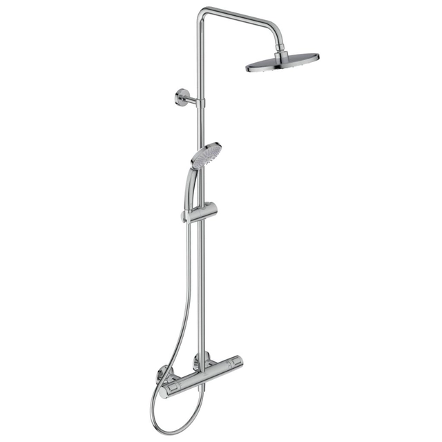 Stationary shower system Ideal Standard Ceratherm T25, with Ø200 overhead and hand shower, chrome