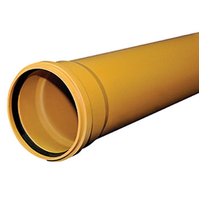 PVC external sewage pipe 200x5.9x1000, class S, solid