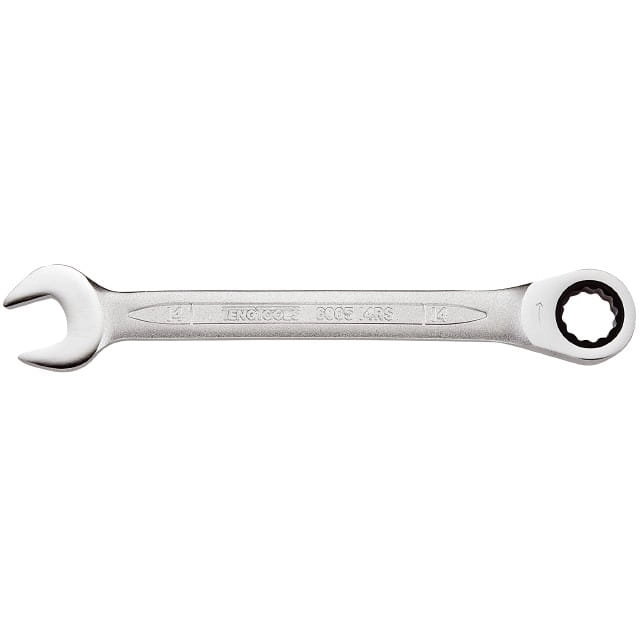 Combination ratchet ring spanner, straight model 17mm 600517RS 162681001 TENGTOOLS