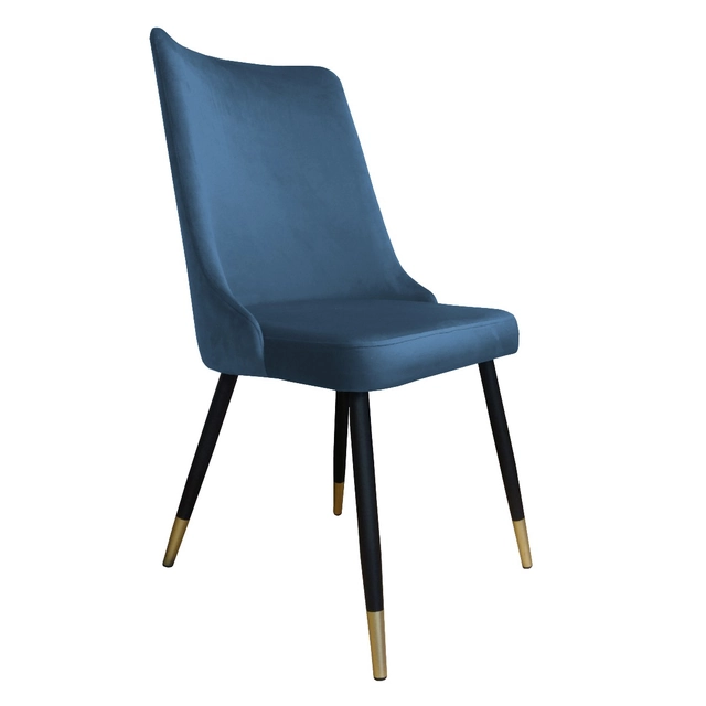 CYPRIAN 2 VELVET GOLD chair dark blue upholstered ☞ BUY NOW - GET A DISCOUNT