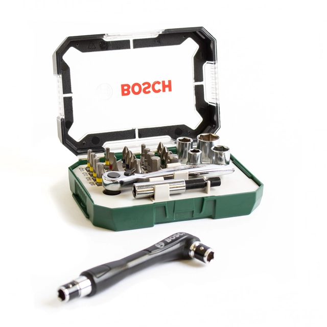 A set of Bosch twist bits, heads and washers,26 +1 pcs