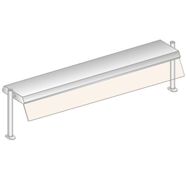 Extension with a stainless steel shelf with fluorescent lighting 1573x417x470 ERIK DM-94584 O-E DORA METAL DM-94584 O-E DM-94584 O-E 1573x417x470
