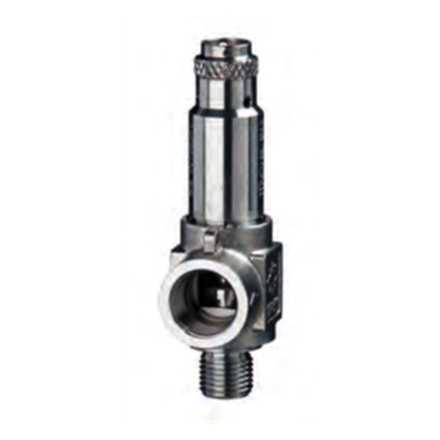 Herose Stainless steel safety valve 06016 - 1/4" Safety pressure: 10,4 bar
