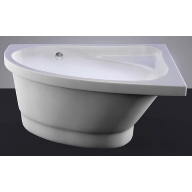 Stone bathtub Vispool Mia, 140x90 left white