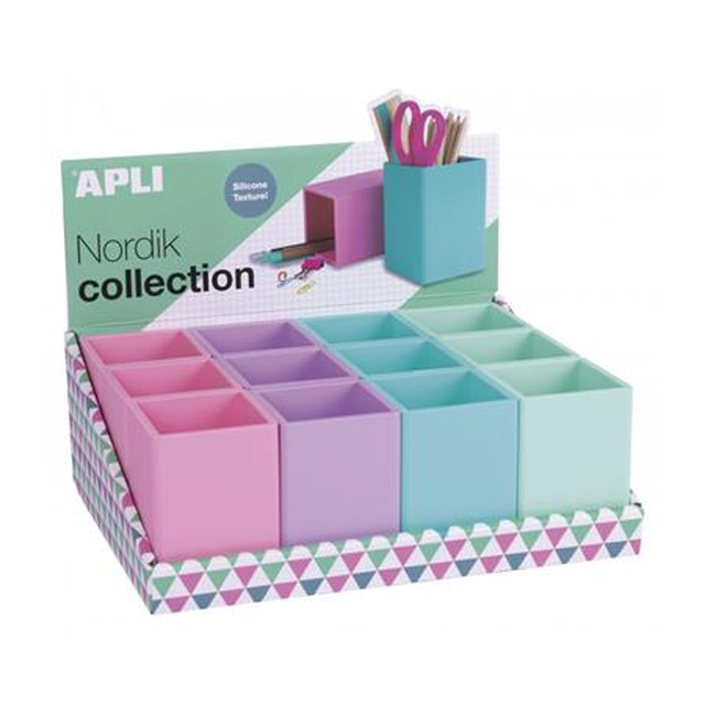 Stationery display, silicone, APLI Nordik, mixed colors