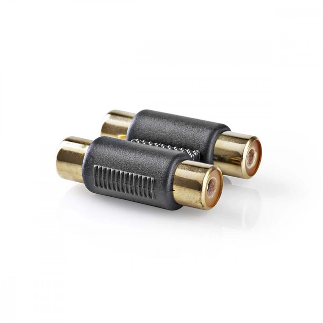Gold-plated stereo RCA connector 2 x 2 RCA sockets