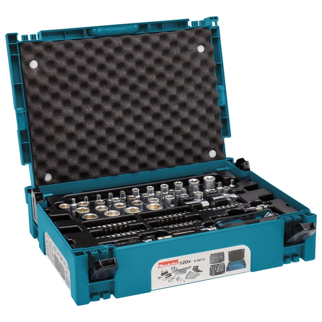 Set of wrenches, heads and bits Makita E-08713, 120 pc + suitcase