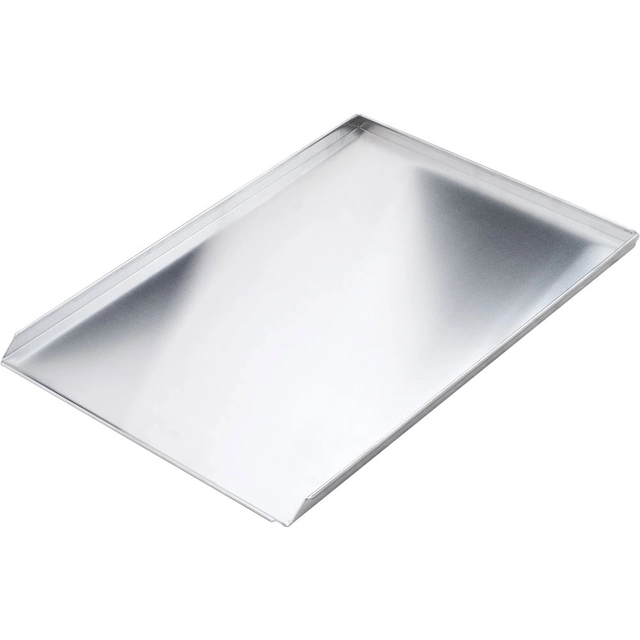 Solid aluminum baking tray 3 edges 2 mm (600x400) mm