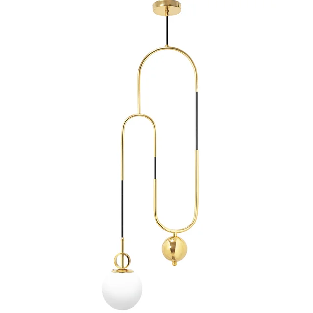 Hanging Ceiling Lamp Glass Metal Ball APP482-1CP Gold