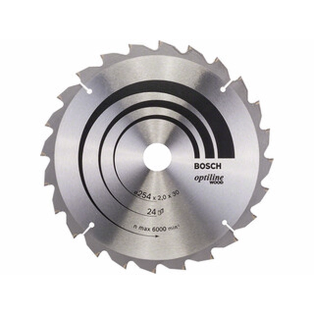 Bosch circular saw blade 254 x 30 mm | number of teeth: 24 db | cutting width: 2 mm