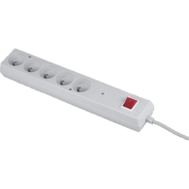 Orno power strip Surge protector with switch 5x2P+Z, cable 5m