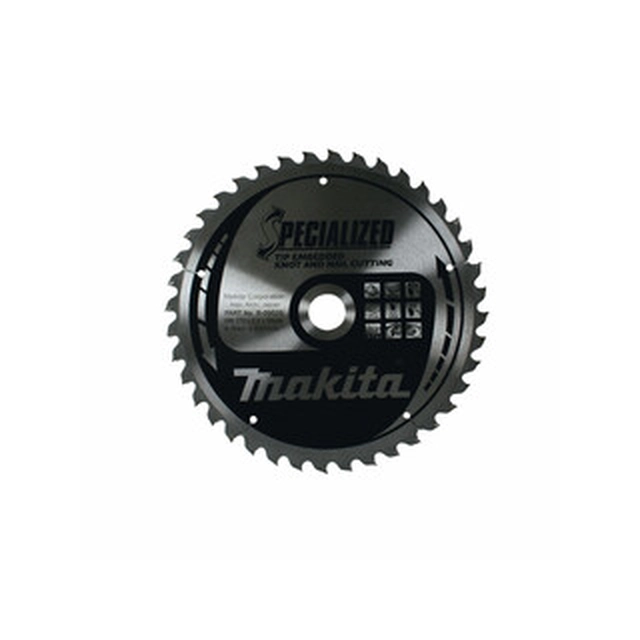 Makita circular saw blade 270 x 30 mm | number of teeth: 40 db | cutting width: 2,6 mm