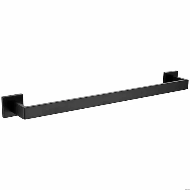 Single arm bathroom towel rack black 332917