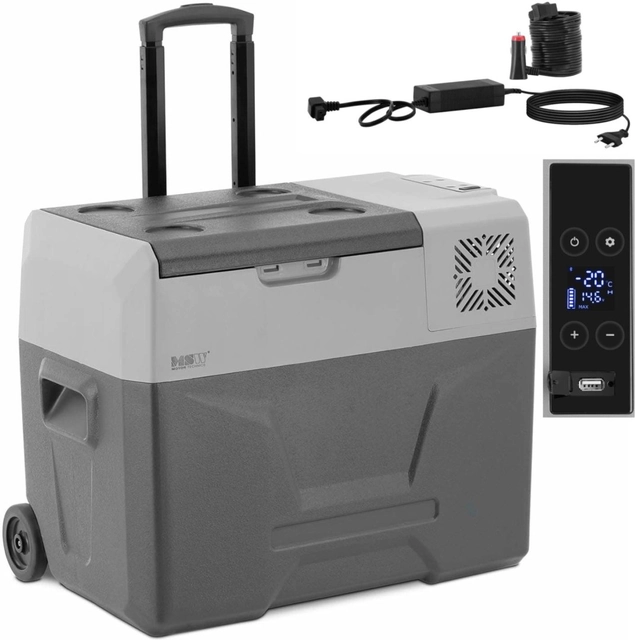 Tourist car fridge on wheels with freezing function 12/24 volts DC/AC 60 IN 40 l