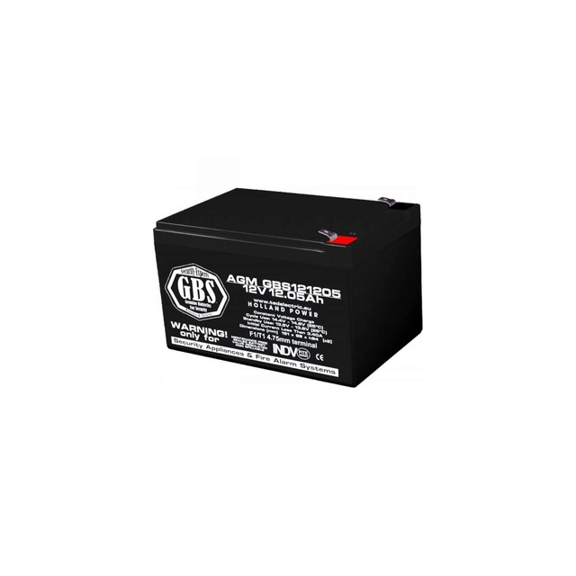 Battery AGM VRLA 12V 12,05A dimensions 151mm x 98mm x h 95mm F1 GBS (4)