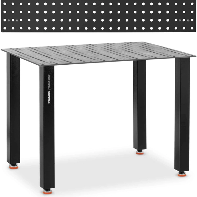 Welding assembly table, perforated top 10 mm 120 x 80 cm to 150 kg