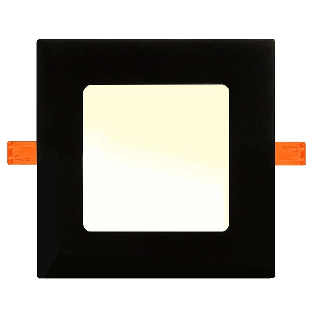 LEDsviti Black built-in LED panel 3W square 85x85mm warm white (12524)