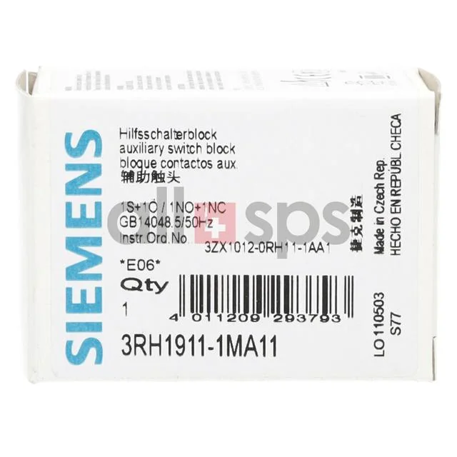 3RH1911-1MA11 Siemens - New Surplus