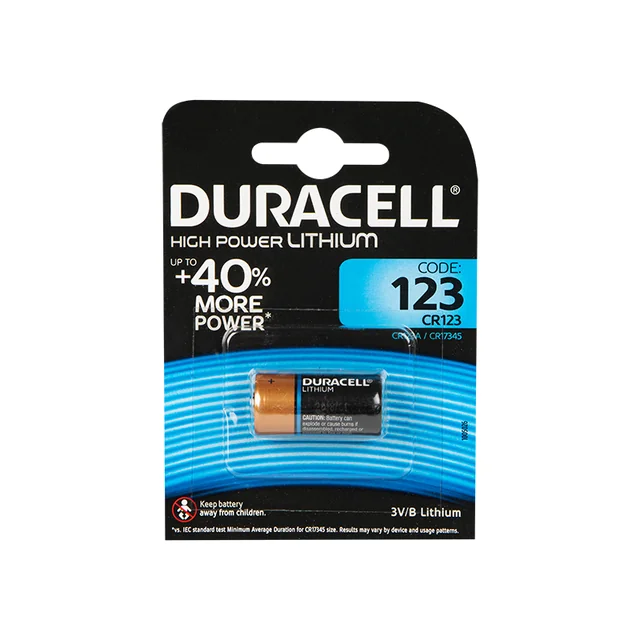 3V`CR123 bateria de lítio DURACELL