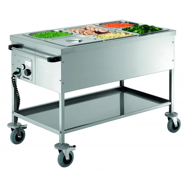 3x1/1GN heated food serving trolley