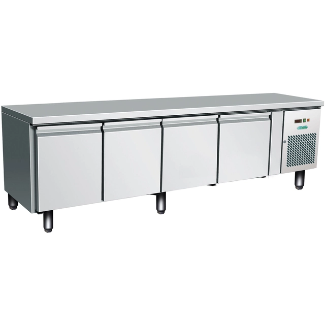 4-door refrigerated table | stainless steel | 350 l