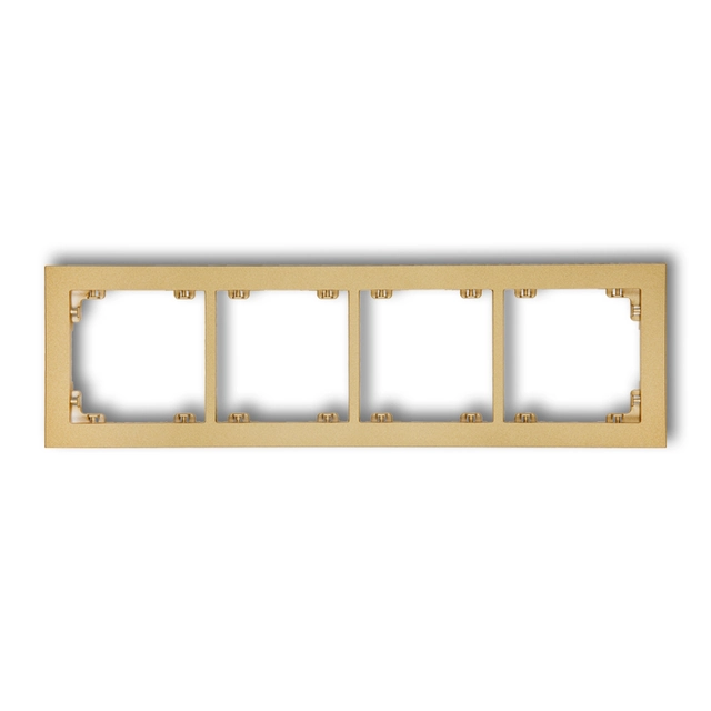 4-gang universal plastic frame, gold KARLIK DECO 29DR-4
